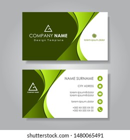 Modern business card template flat design. Vector illustration.