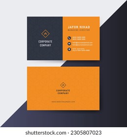 modern business card template with geometric shapes