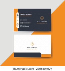 modern business card template with geometric shapes