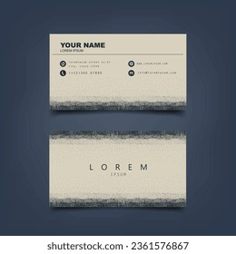 Modern business card template with gradient dots grunge texture