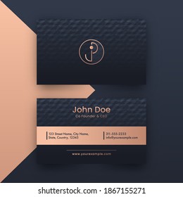 Diseño Moderno De Plantilla De Tarjeta De Negocios En Vista Delantera Y Atrás.