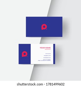 Modern business card template, Name card design, Logo design, Contact card for company, grey background. Vector illustration.