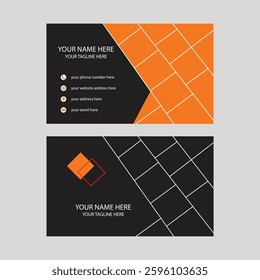 Modern business card, card template with pattern and business card template,