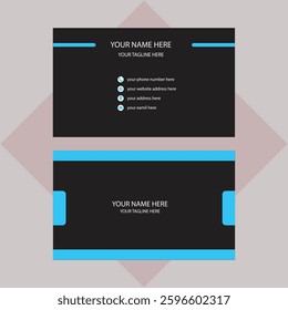 Modern business card, card template with pattern and business card template,