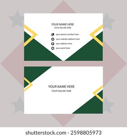 Modern business card, card template with pattern and business card template,