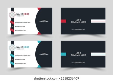 Modern business card template, professional business card template