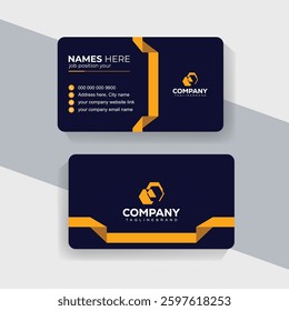 Modern Business Card Template. Professional Corporate Design.