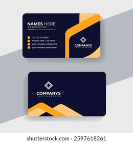 Modern Business Card Template. Professional Corporate Design.