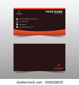 Modern business card template, Modern simple business card set