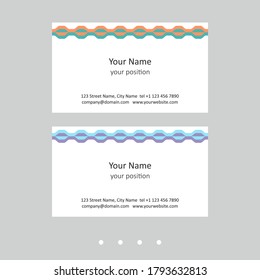 Modern business card template. Simple geometric style and two expressive color schemes - just add personal data.