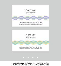 Modern business card template. Simple geometric style and two expressive color schemes - just add personal data.