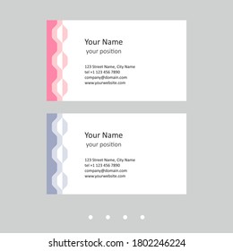Modern business card template. Simple geometric style and two expressive color schemes - just add personal data.