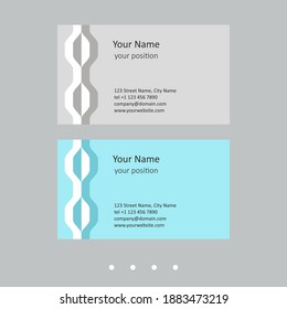 Modern business card template. Simple geometric style and two expressive color schemes - just add personal data.