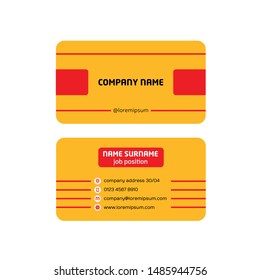 Modern business card template. Vector flat business card design.