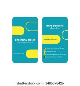 Modern business card template. Vector flat business card design.