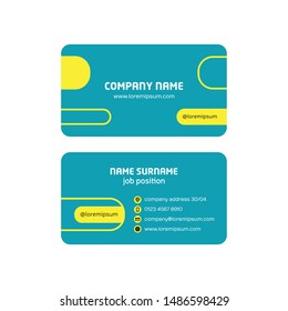Modern business card template. Vector flat business card design.