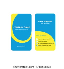 Modern business card template. Vector flat business card design.