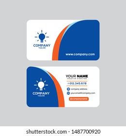 Modern business card template. Vector flat business card design.