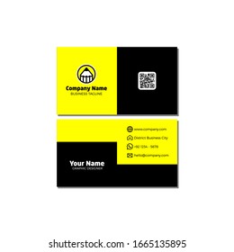 Modern business card template. Vector flat business card design.