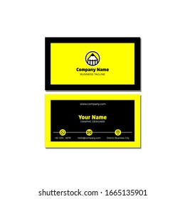 Modern business card template. Vector flat business card design.