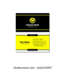 Modern business card template. Vector flat business card design.
