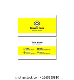 Modern business card template. Vector flat business card design.