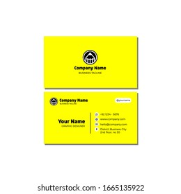 Modern business card template. Vector flat business card design.