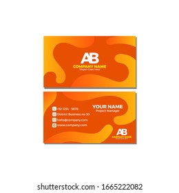 Modern business card template. Vector flat business card design.