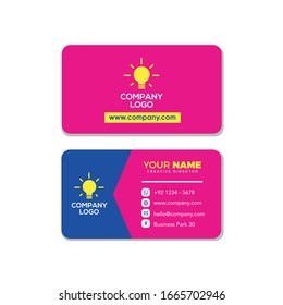 Plantilla moderna de tarjeta de visita. Diseño de tarjetas de visita plana vectorial.