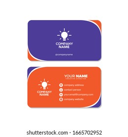 Plantilla moderna de tarjeta de visita. Diseño de tarjetas de visita plana vectorial.