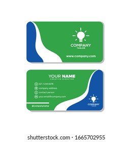 Plantilla moderna de tarjeta de visita. Diseño de tarjetas de visita plana vectorial.