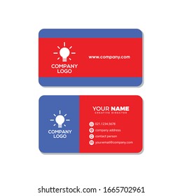 Plantilla moderna de tarjeta de visita. Diseño de tarjetas de visita plana vectorial.