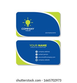 Plantilla moderna de tarjeta de visita. Diseño de tarjetas de visita plana vectorial.