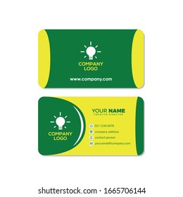 Modern business card template. Vector flat business card design.