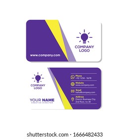 Plantilla moderna de tarjeta de visita. Diseño de tarjetas de visita plana vectorial.