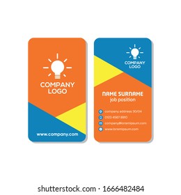 Plantilla moderna de tarjeta de visita. Diseño de tarjetas de visita plana vectorial.