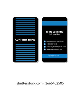 Plantilla moderna de tarjeta de visita. Diseño de tarjetas de visita plana vectorial.