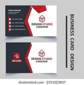 Modern Business Card Template With Vector