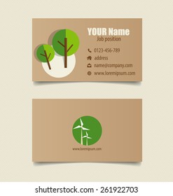 Modern business card template, vector design editable.