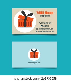 Modern business card template, vector illustration.