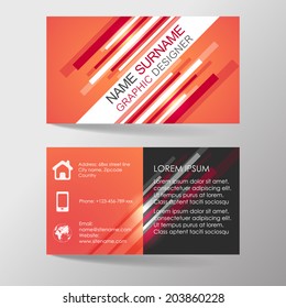 Modern business card template or visiting card set/design for personal presentation, corporate presentation or print/vector illustration