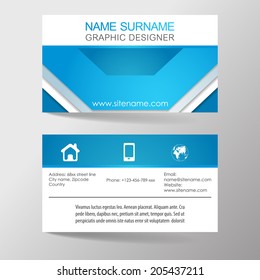Modern business card template or visiting card set/design for personal presentation, corporate presentation or print/vector illustration 
