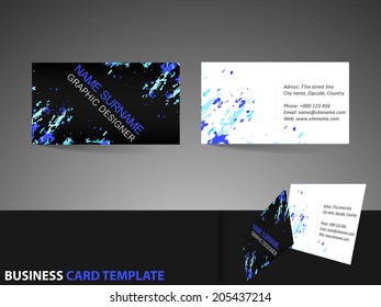 Modern business card template or visiting card set/design for personal presentation, corporate presentation or print/vector illustration 