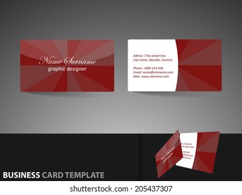 Modern business card template or visiting card set/design for personal presentation, corporate presentation or print/vector illustration 