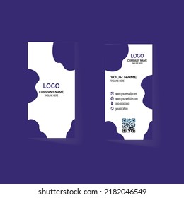 Modern business card template.  visiting card with company . vector business card template. visiting card for business and personal use. vector illustration design.