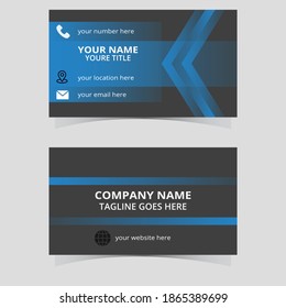 Modern business card template,creative unique two sided presentation of Professional business or visiting card design.