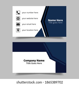 Modern business card template,creative unique two sided presentation of Professional business or visiting card design.