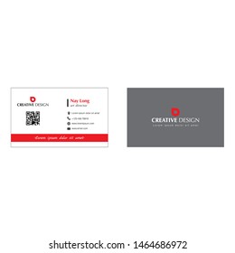 Modern business card template.grayscale background-vector