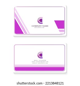 modern business card templates in purple gradient