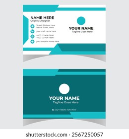 Modern Business Card with Two Sides Card. Company card.